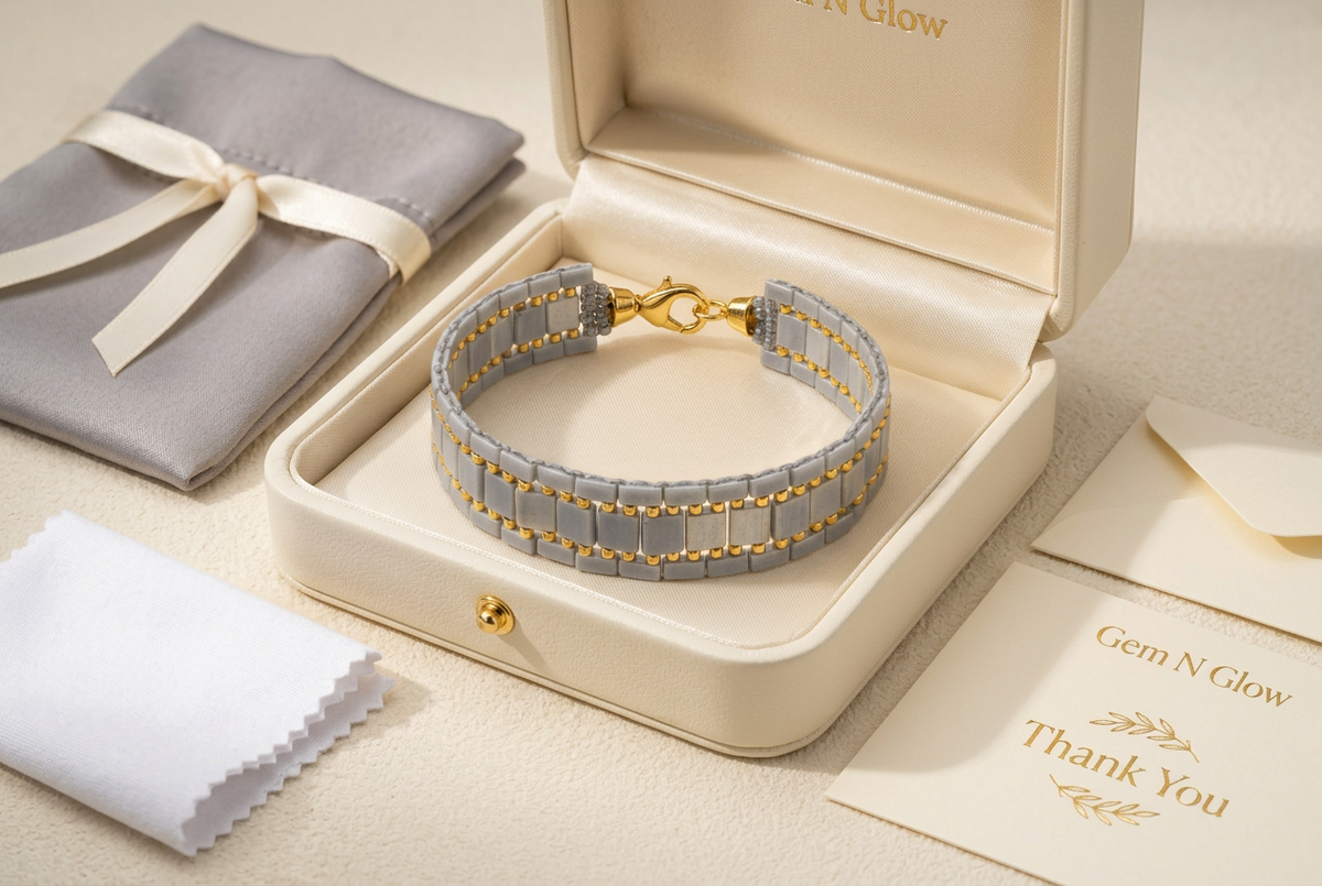 Vertex Signature bracelet presented in Gem N Glow gift packaging