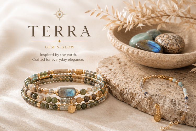 Natural gemstone jewelry from the Terra Collection by Gem N Glow