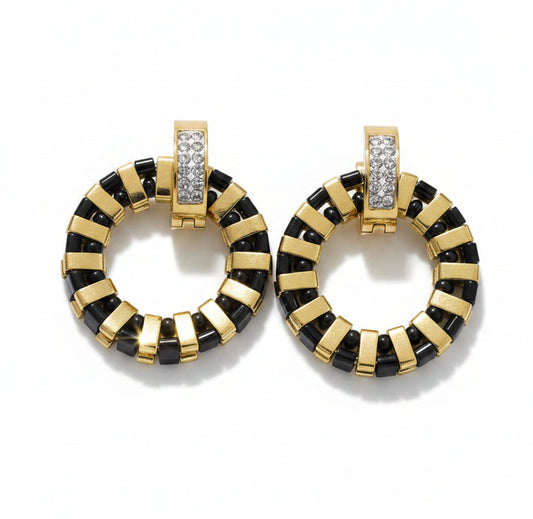 Noir Halo Earrings