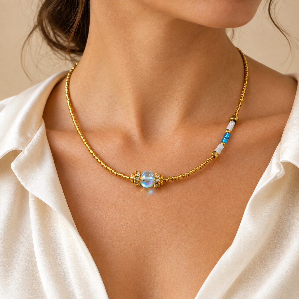 Aqua Aura Celeste Aqua Necklace