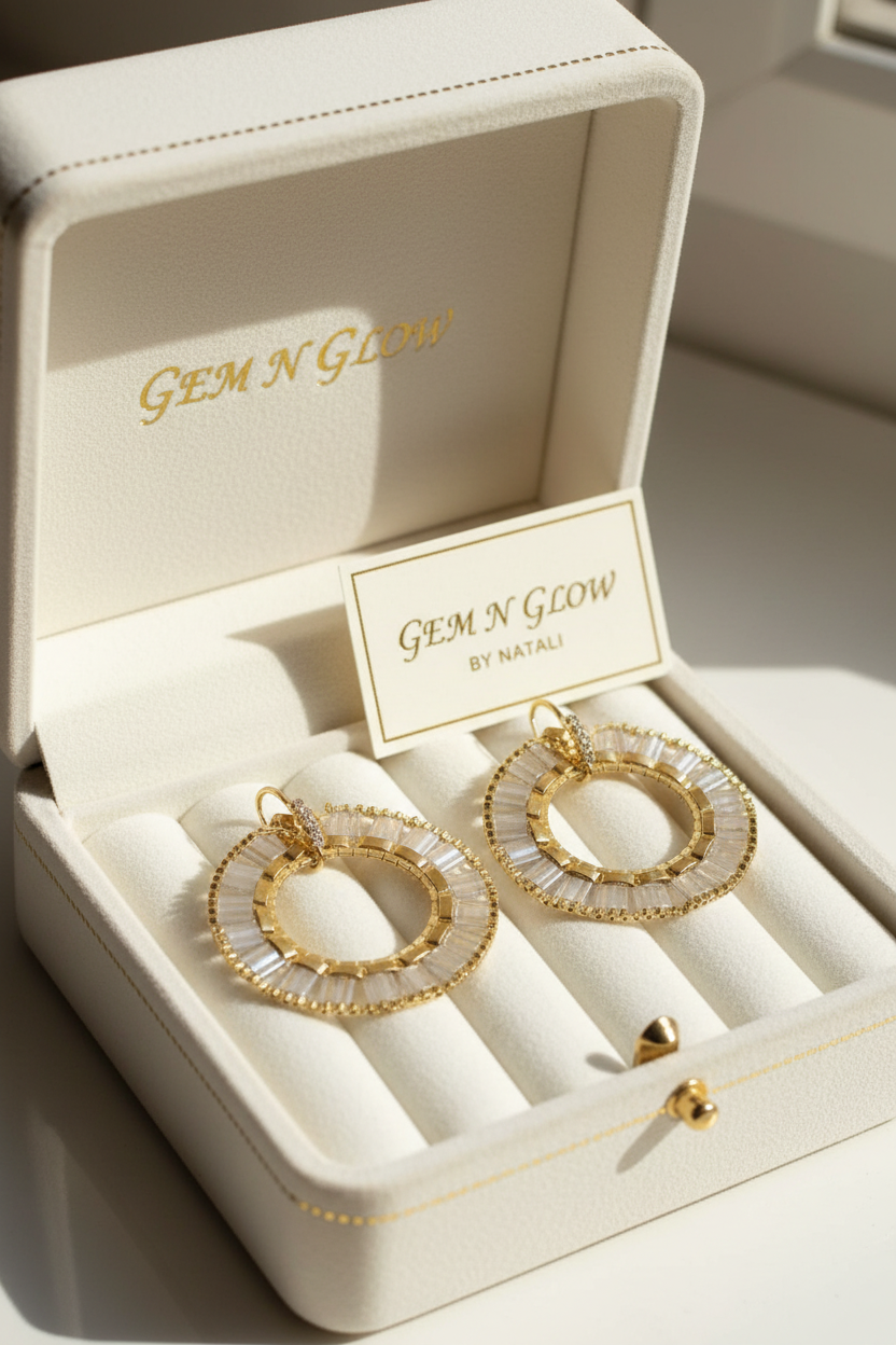 Luminous Halo Miyuki Tila Earrings