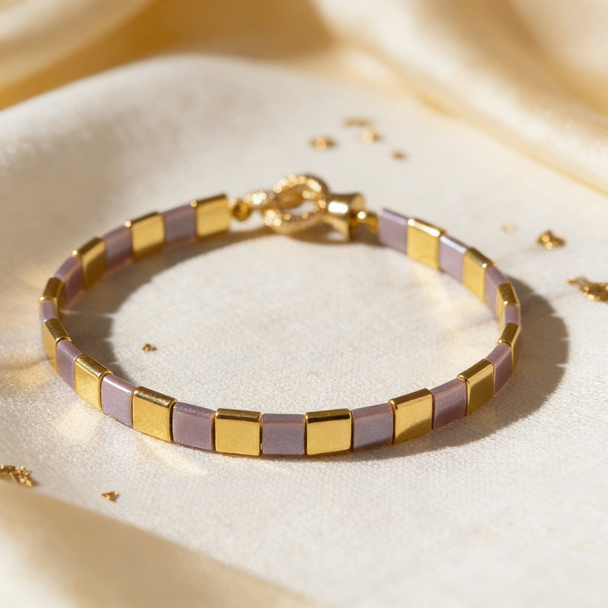 Mosaic Line Slim bracelet styled in a refined minimalist setting