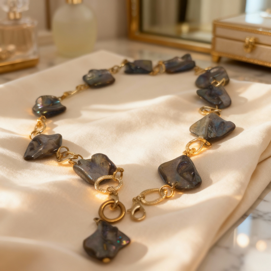 Sculpted Tide Mother-of-Pearl Necklace