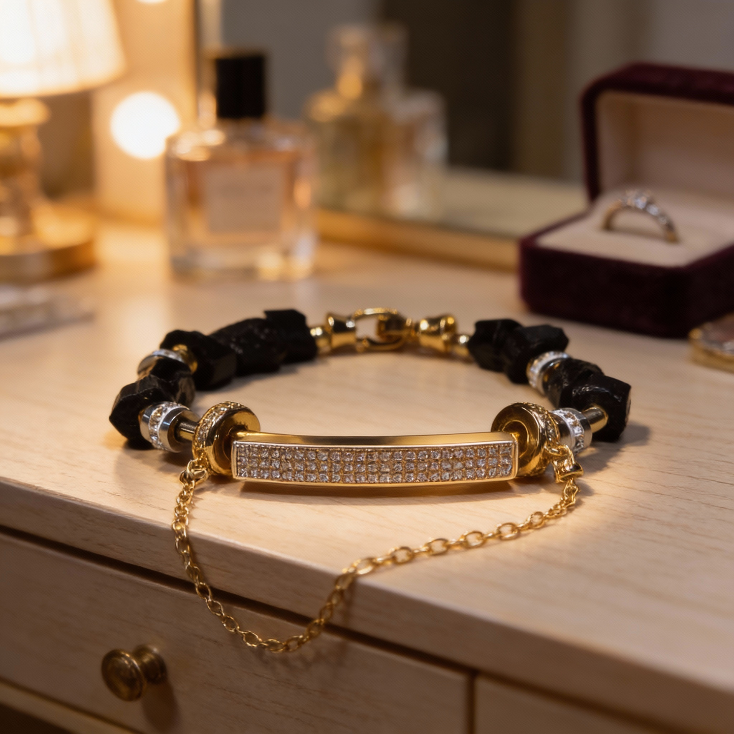 Black Tourmaline Pavé Bracelet