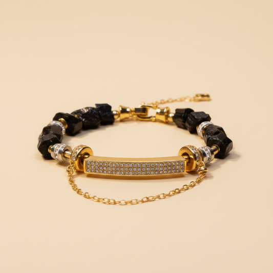 Black Tourmaline Pavé Bracelet